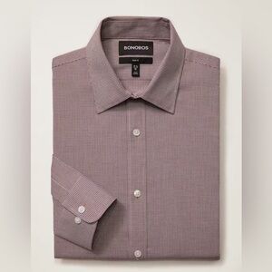 Bonobos Men’s Slim Fit “Weekday Warrior Dress Shirt” in red/burgundy